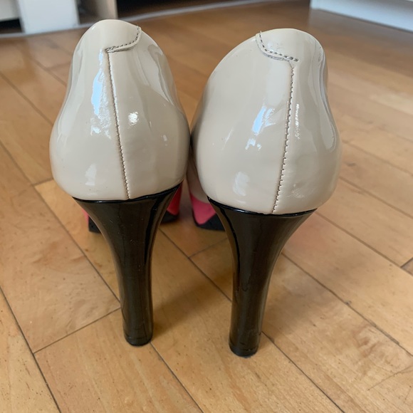 [7]👡CANDIE’S multicolour peep toe heels - Picture 4 of 14